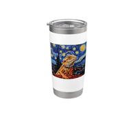 Tiny Dinosaur Kids Beardie Starry Night Bearded Dragon Lover Bicchiere termico in acciaio inox doppia parete