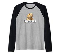 Tiny Dinosaur Slang Kinda SUS Bearded Dragon Lover Maglia con Maniche Raglan