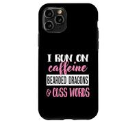 Tiny Dinosaur Womens Run On Caffiene Bearded Dragon Lover Custodia per iPhone 11 Pro