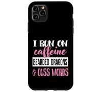 Tiny Dinosaur Womens Run On Caffiene Bearded Dragon Lover Custodia per iPhone 11 Pro Max