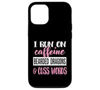 Tiny Dinosaur Womens Run On Caffiene Bearded Dragon Lover Custodia per iPhone 12/12 Pro