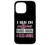 Tiny Dinosaur Womens Run On Caffiene Bearded Dragon Lover Custodia per iPhone 14 Pro Max