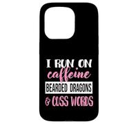 Tiny Dinosaur Womens Run On Caffiene Bearded Dragon Lover Custodia per iPhone 15 Pro