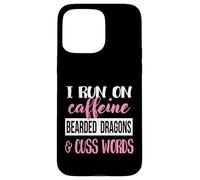 Tiny Dinosaur Womens Run On Caffiene Bearded Dragon Lover Custodia per iPhone 15 Pro Max