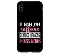 Tiny Dinosaur Womens Run On Caffiene Bearded Dragon Lover Custodia per iPhone XS Max