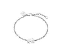 Tiny Elephant - Bracciale in acciaio inox placcato oro 14 carati, con | regolabile da 16 a 19 cm, ciondolo da 6 x 6,2 mm, da indossare tutti i giorni, design estivo