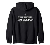 Tiny Engine Massive Ego Compact Car Appassionato Felpa con Cappuccio
