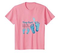 Tiny Feet Lascia Big Impressions Baby Milestone Memory Maglietta, Bambini, Rosa, 12 Anni