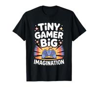 Tiny Gamer Big Dreamer Pixel Style Maglietta