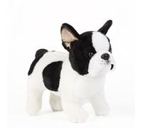 Tiny Heart bulldog francese Peluche 26cm/10 Realistica Peluche Animale Adorabile Regali Morbidi e Carini bulldog francese Peluche per Bambini Ragazzi e Ragazze Giocattoli Peluche per bambini bianco