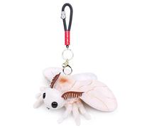 Tiny Heart Portachiavi di Peluche falena della seta, Simulazione Di falena della seta, Imbottitura Morbida, 7in/18cm, Adatto Per Bambini E Amanti Della Fauna Selvatica, Bianco