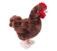 Tiny Heart Simulazione di peluche Gallina marrone, peluche Cambrian della serie Chicken, adatti per decorazioni domestiche, feste in maschera con animali 12.5in/32 cm