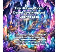 Tiny Hidden Worlds: Crystal Cave Kingdoms Coloring Book: A Cozy Fantasy Coloring Book Filled with Magical Crystal Castles, Hidden Cave Villages, ... Relaxing Coloring Scenes for Teens and Adults