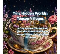 Tiny Hidden Worlds: Teacup Villages: A Cozy Fantasy Coloring Book Filled with Whimsical Miniature Homes and Enchanting Village Scenes