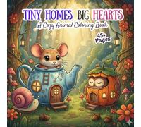 Tiny Homes, Big Hearts: A Cozy Animal Coloring Book