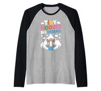 Tiny Hooves Big Dreams - Cavallo da Montagna Maglia con Maniche Raglan