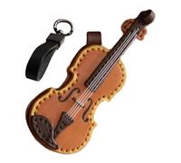 Tiny Leather Violin Keychain, Musical Instrument Keyring, Cute Violin Bag Pendant,for Music Lovers, Violin Jewelry Keyring Bag and Keys,Leather Violin Keychain, Tiny Violin Keyring