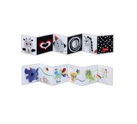 Tiny Love Double-Sided First Book, Libro Sensoriale Neonati, 0+ Mesi, Libri per Neonati, Bianco e Nero, 7 Attività Divertenti, Stimola Sensi, Abilità e Vista, Gioco a Pancia in Giù, Born To Party