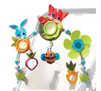 Tiny Love Sunny Stroll Arco Giochi, Clip Universale, Meadow Days | Gioco Educativo con Sonagli, Dalla Nascita, Clip Regolabili, Compatibile con la Maggior Parte di Passeggini, Culle e Ovetti