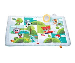 Tiny Love Super Mat, Tappeto Gioco Neonato Sensoriale Dimensioni XL (150x100 cm), 0+, 9 Attività, Tappetino Morbido Bambini, Specchietto, Gioco del Cucù, Massaggiagengive, Meadow Days