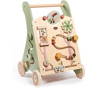 Tiny Love Walk Behind Carrello Primi Passi in Legno e Centro Attività Montessori, 12 Giochi Interattivi, Supporta Capacità Motorie e Sviluppo, Ruote Gommate Antiscivolo, 18+ Mesi, Boho Chic