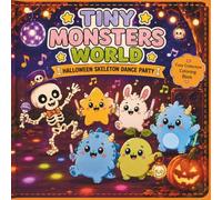 Tiny Monsters World: Skeleton Dance Party: A Cute Pocket Halloween Coloring Book for Kids Ages 3-8 | 30 Easy Coloring Pages