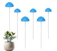 Tiny Mushrooms - Blue 6 Pieces Diy Fairy Decoration | Tiny Mushroom Stakes, Decorative Toadstool Pieces, Small Figurines for Garden Corner Outdoor Courtyard Lawn Yard Floor Flower Pot Grave S