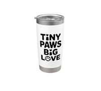 Tiny Paws Big Love Bicchiere termico in acciaio inox doppia parete