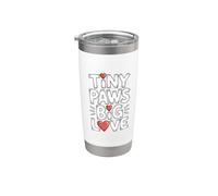 Tiny Paws Big Love Bicchiere termico in acciaio inox doppia parete