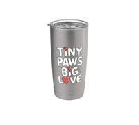 Tiny Paws Big Love Bicchiere termico in acciaio inox doppia parete
