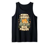 Tiny Paws Big Pause Gatto pisolino Relax Canotta