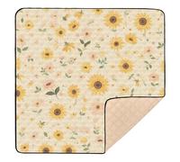 Tiny Peach Sunflowers - Tappetino da palestra e attività per bambini, non tossico, per bambini, 127 x 127 cm