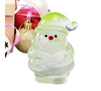 Tiny Santa Claus Figures, Glow In The Dark Clear Resin Miniatures, Christmas Figurines for Fairy Garden Decorations Holiday Tabletop Displays Mantel Scenes Home Décor and Winter Seasonal Arrangements