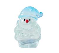 Tiny Santa Figures - Clear Resin Miniatures | 2g Glow In The Dark Ornaments with Transparent Detailing, Resin Material with Mini Decoration Features for Holiday Tabletop Mantel Shelf Home Party