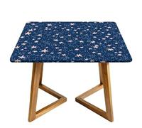 Tiny Star - Tovaglia quadrata con bordi elastici e galassia, impermeabile, per sala da pranzo, feste di nozze, picnic, 110 cm
