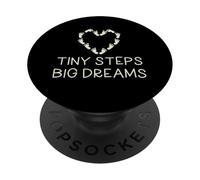 Tiny Steps Big Dreams, abbigliamento per bambini con impronta di cuore PopSockets PopGrip Adesivo