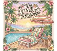 Tiny Summer Escapes : Cozy Vacation Spaces to Color: Bold & Easy Cozy Summer Coloring Book