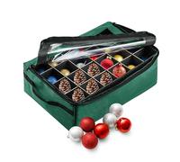 TINY TIM TOTES - Organizer per decorazioni natalizie, 48 pz, PVC, verde, 48 Ornament Case