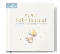 Tiny Trees® Baby Memory Book - Diario del mio primo anno - 51 pagine - regalo per baby shower - diario dei genitori per future mamme, padri e famiglie | Pietre miliari e celebrazioni mensili