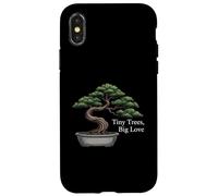Tiny Trees Big Love Bonsai Tree Plant Lover Art Custodia per iPhone X/XS