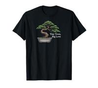 Tiny Trees Big Love Bonsai Tree Plant Lover Art Maglietta