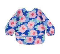 Tiny Twinkle Bavaglino impermeabile a maniche lunghe per bambini, lavabile in lavatrice, resistente agli strappi, motivo floreale, 2-4 Y