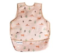Tiny Twinkle Mess Proof Baby Bib - Waterproof Baby Apron - Machine Washable - PVC, BPA, & Phthalate Free - Great Travel Bib for Baby Eating - Baby Food Bibs (Cowboy, Large 2-4 Years)