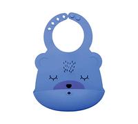 Tiny Twinkle SB-B-BL Bavaglino Design Animaletti del Bosco in Silicone Alimentare Indigo Bear - 80 g