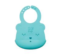 Tiny Twinkle SB-B-MN Bavaglino Design Animaletti del Bosco in Silicone Alimentare Mint Bear - 80 g, Verde menta