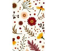 Tiny Wildflowers & Berries Notebook: Autumn Botanical Design | 5" x 8" Portable Journal | 70 Unlined White Pages for Drawing, Notes & Creative Writing