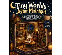 Tiny Worlds After Midnight: A Cozy Bold & Easy Coloring Book for Adults Featuring Tiny Cafés, Rainy Bookstores, Magical Rooms, Forest Shops, and Relaxing Miniature Worlds