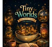 Tiny Worlds Coloring Book for Adults: Cozy Miniature Scenes Hidden Inside Everyday Objects for Relaxation and Stress Relief