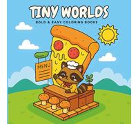 Tiny Worlds: Easy and Bold Coloring Book