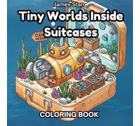Tiny Worlds Inside Suitcase Coloring Book: An Isometric of Miniature Rooms, Cozy Hideaways, and Secret Fantasy Landscapes for Adults and Teens